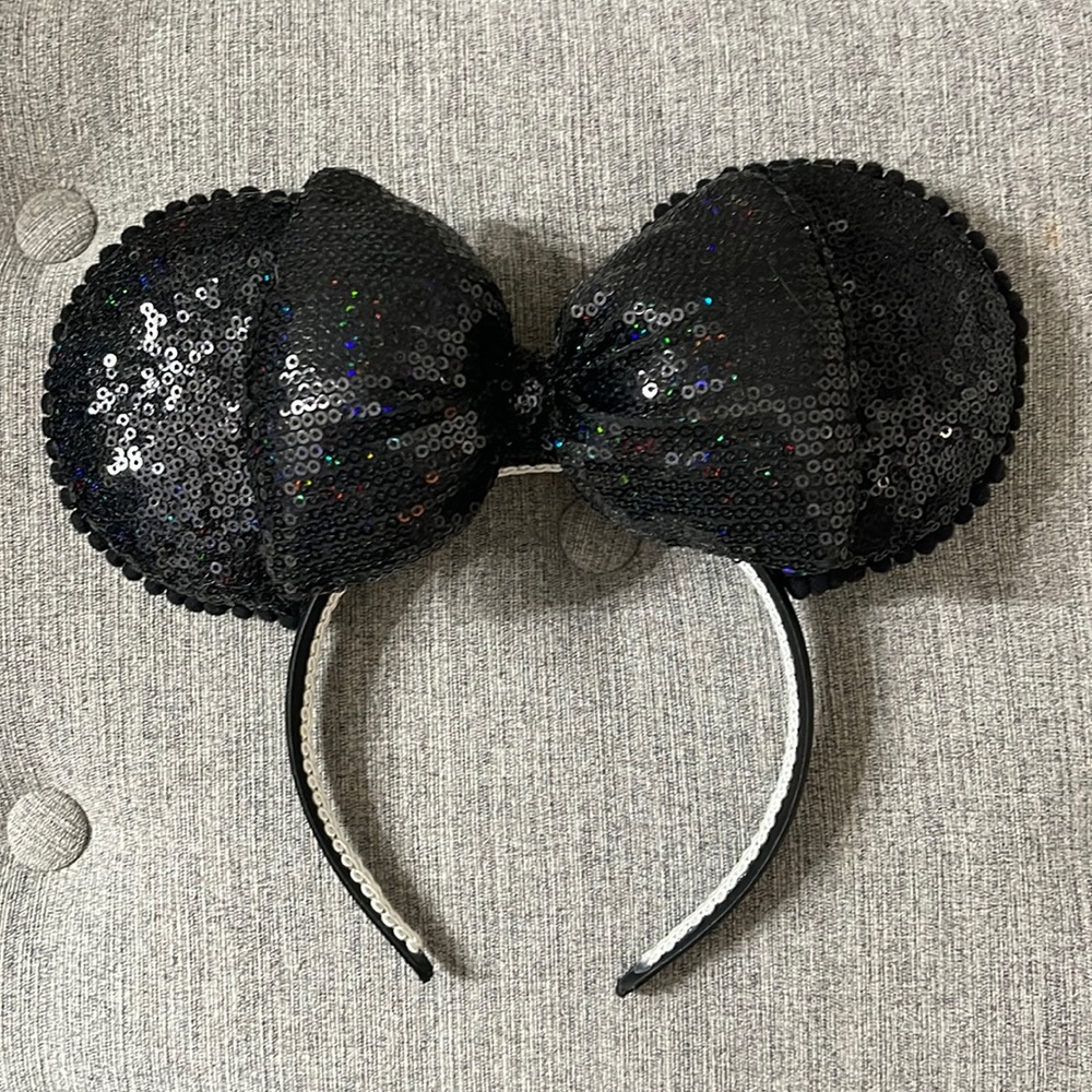 Disney Small Shop Black Holographic Sequin Ears